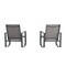 Merrick Lane Brevyn Set of 2 Flex Comfort Outdoor Rocking Chairs with Steel Frames